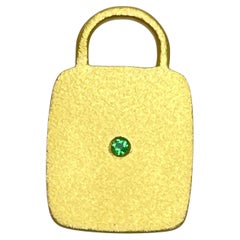 CHARM ME UP 22k gold emerald charm by DOROTA LASAK