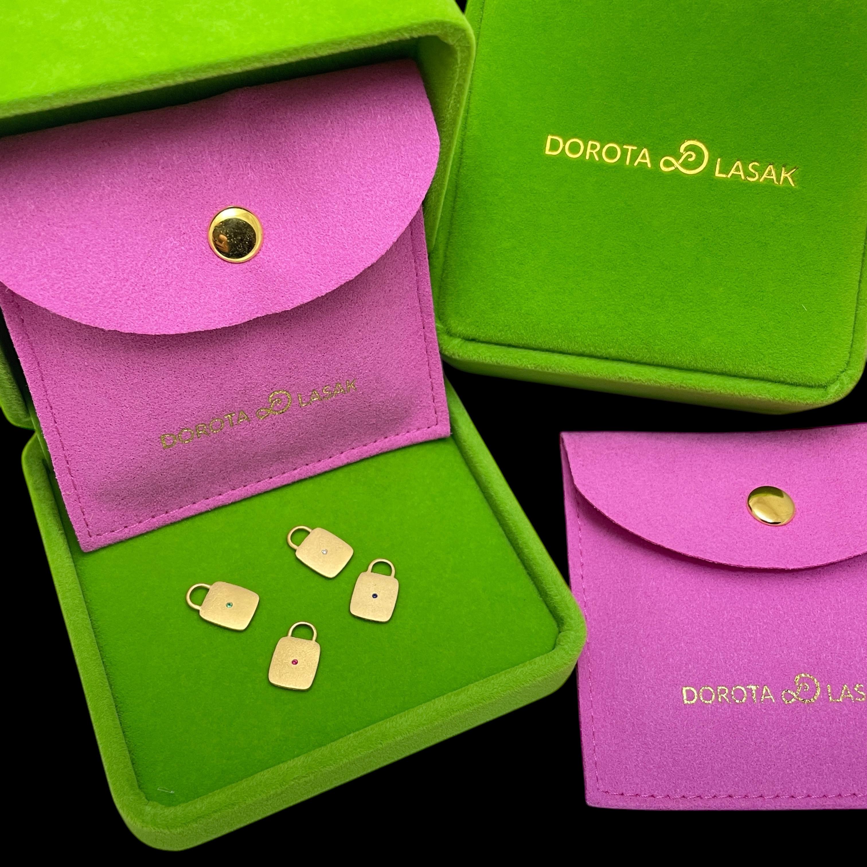 CHARM ME UP 22k gold ruby charm by DOROTA LASAK In New Condition For Sale In Palos Hills, IL