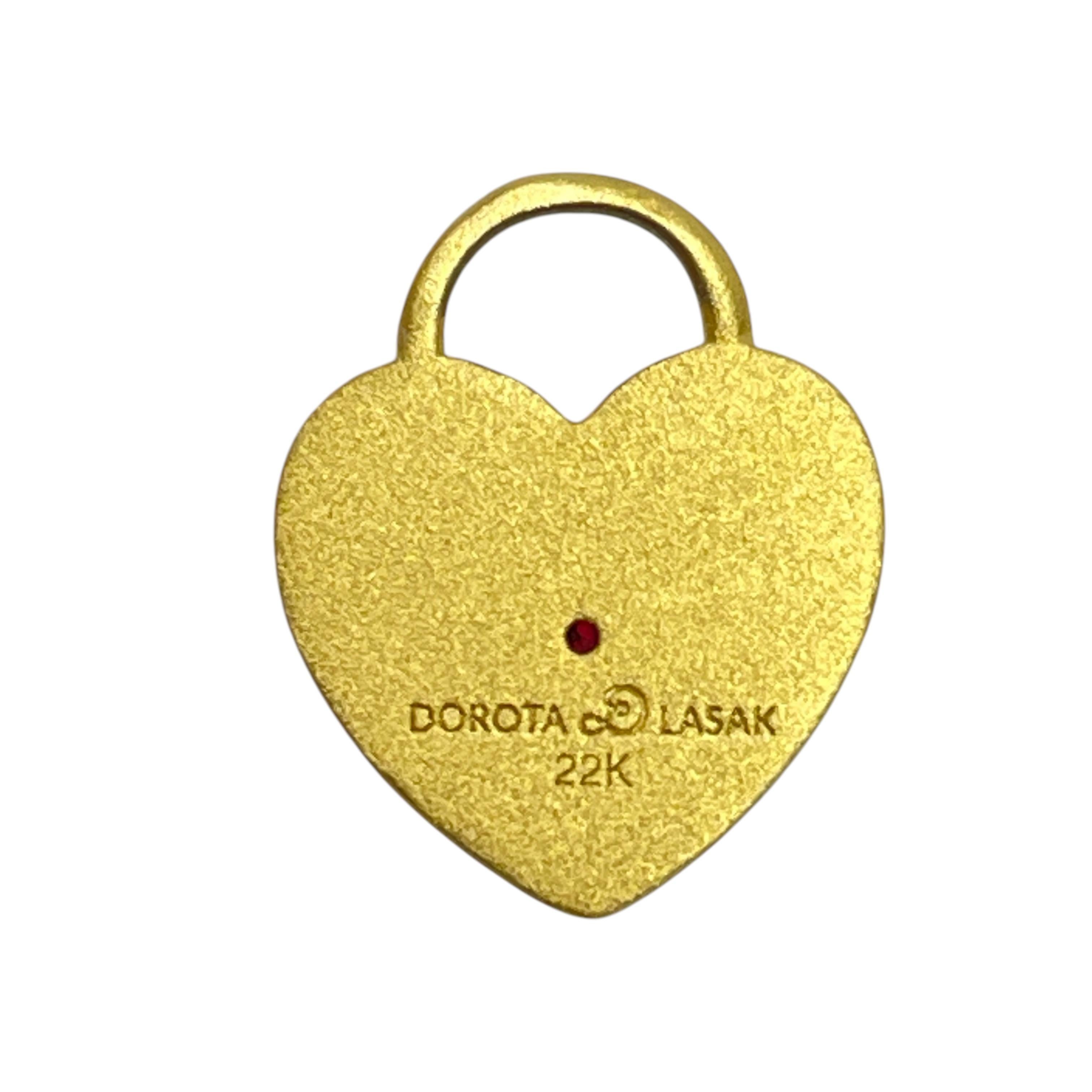 22k gold diamond heart charm

DETAILS

• 22k yellow gold 

• ruby

• stamped DOROTA LASAK 22k

• charm only

• 13.5mm