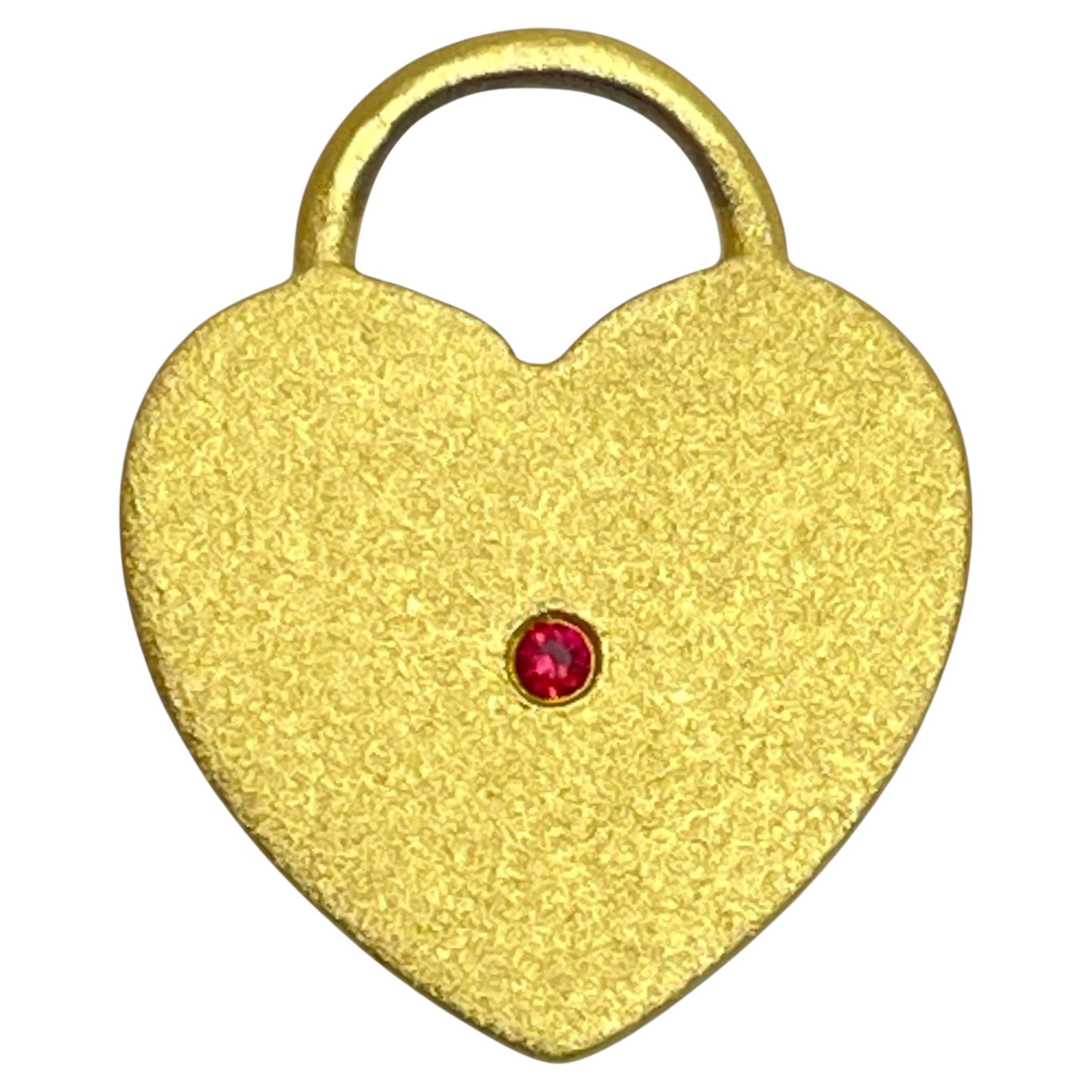 CHARM ME UP 22k gold ruby heart charm by DOROTA LASAK