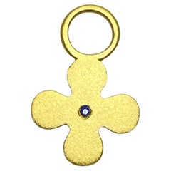 CHARM ME UP 22k gold sapphire flower charm by DOROTA LASAK