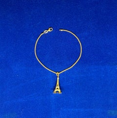 Vintage Tour Eiffel charm for bracelet in 18k gold ct