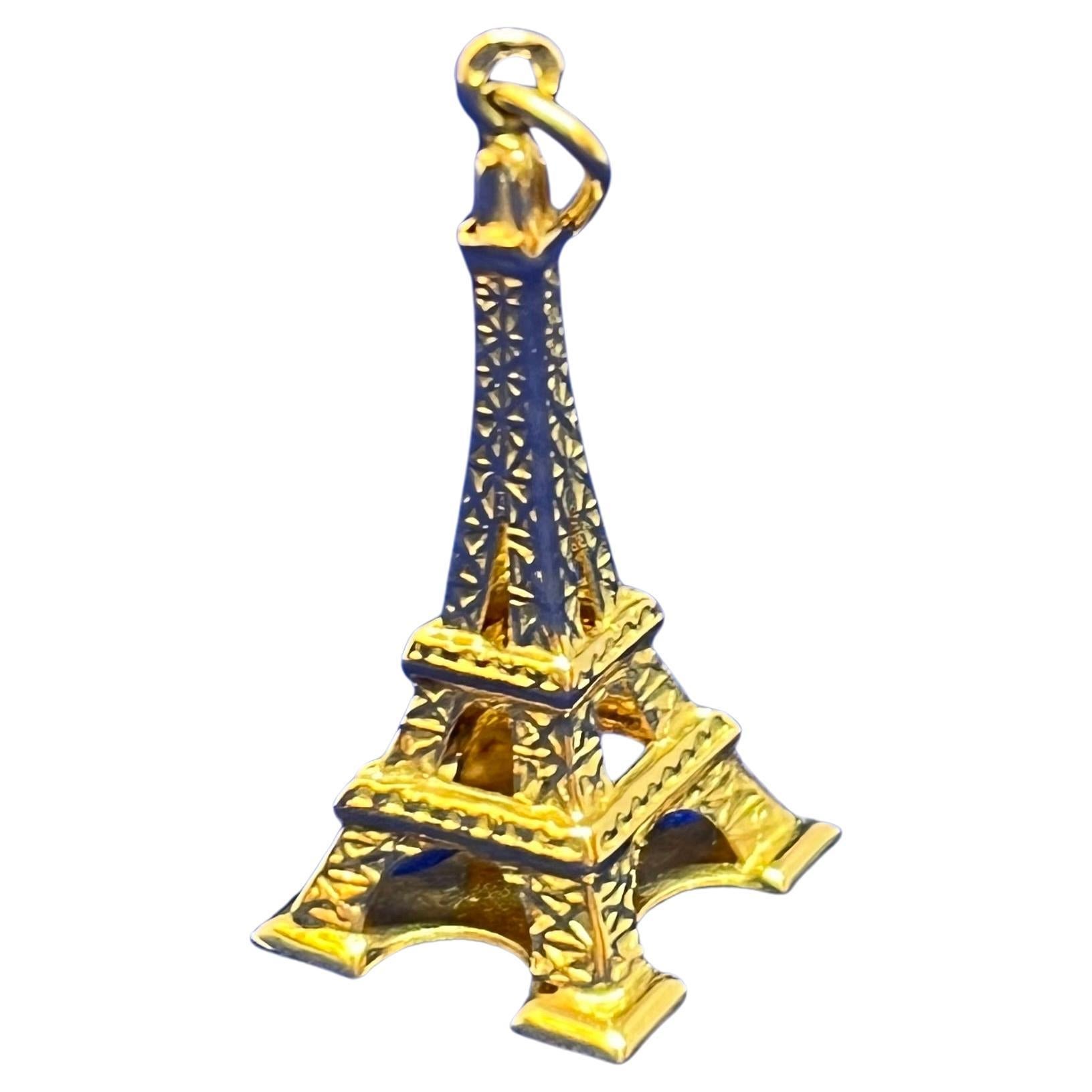Vintage Tour Eiffel charm for bracelet in 18k gold ct