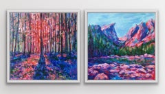 Bluebell Woods and Rock Pool Diptych by Charmaine Chaudry