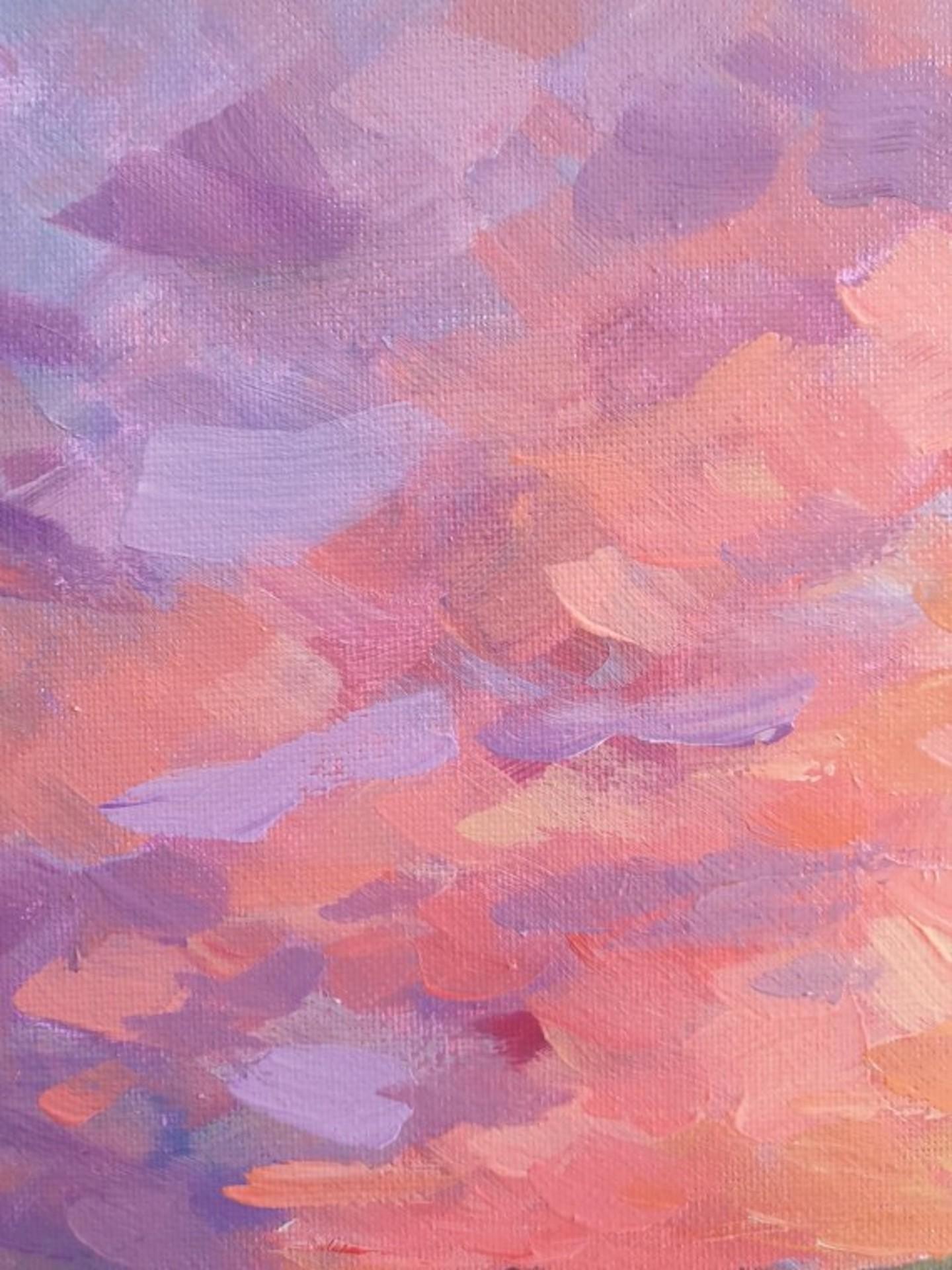 Charmaine Chaudry, Pastel Fields, peinture de paysage originale, art abordable en vente 3