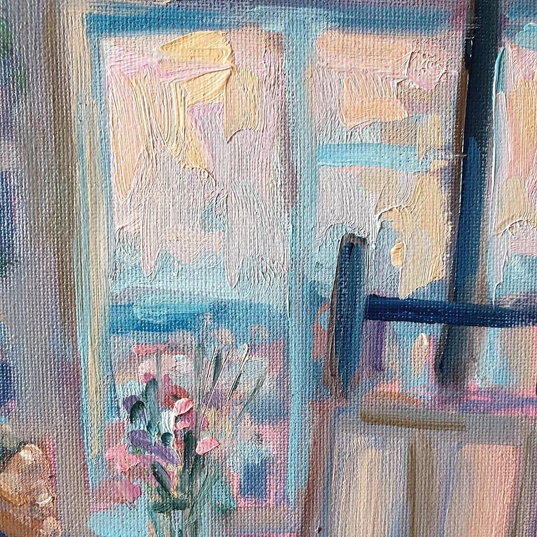 Le matin dans l'atelier - Impressionnisme Painting par Charmaine Chaudry