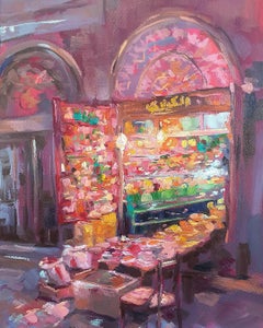 Spice Shop by Charmaine Chaudry, Landscape paintings, abstract painting