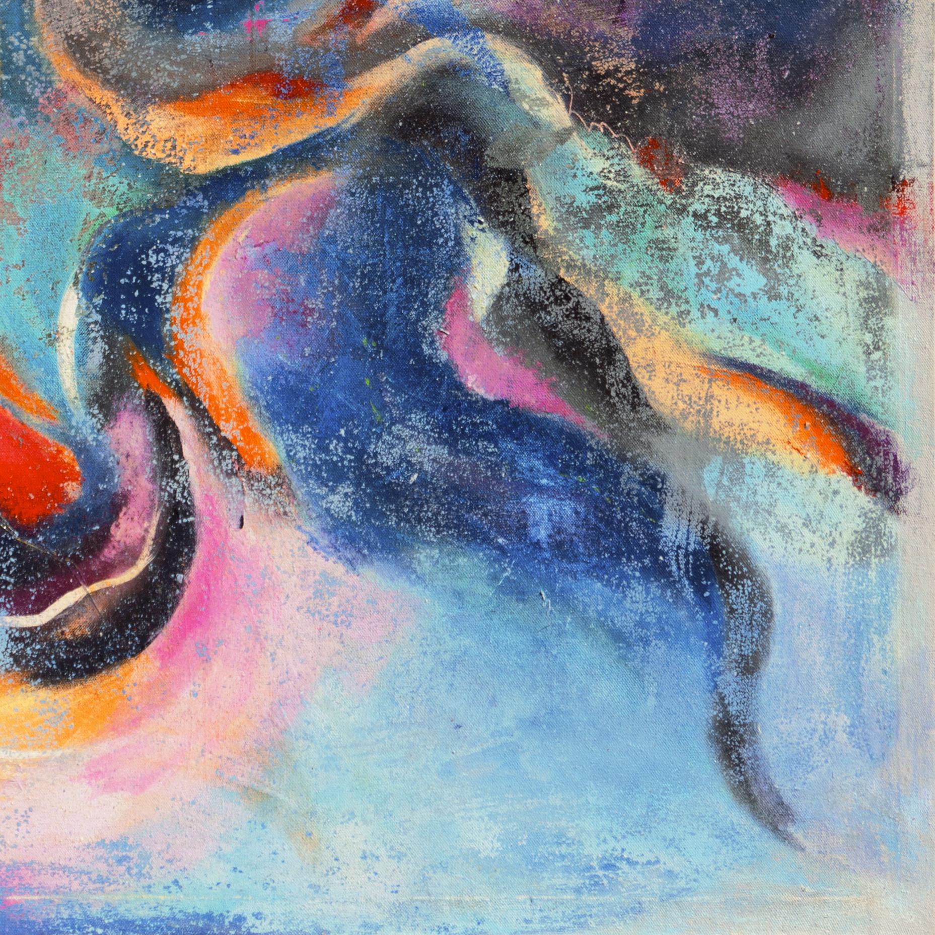 'Desert II', Palm Springs, California Artista donna, grande astratto proto-organico - Painting di Charmaine Girelli