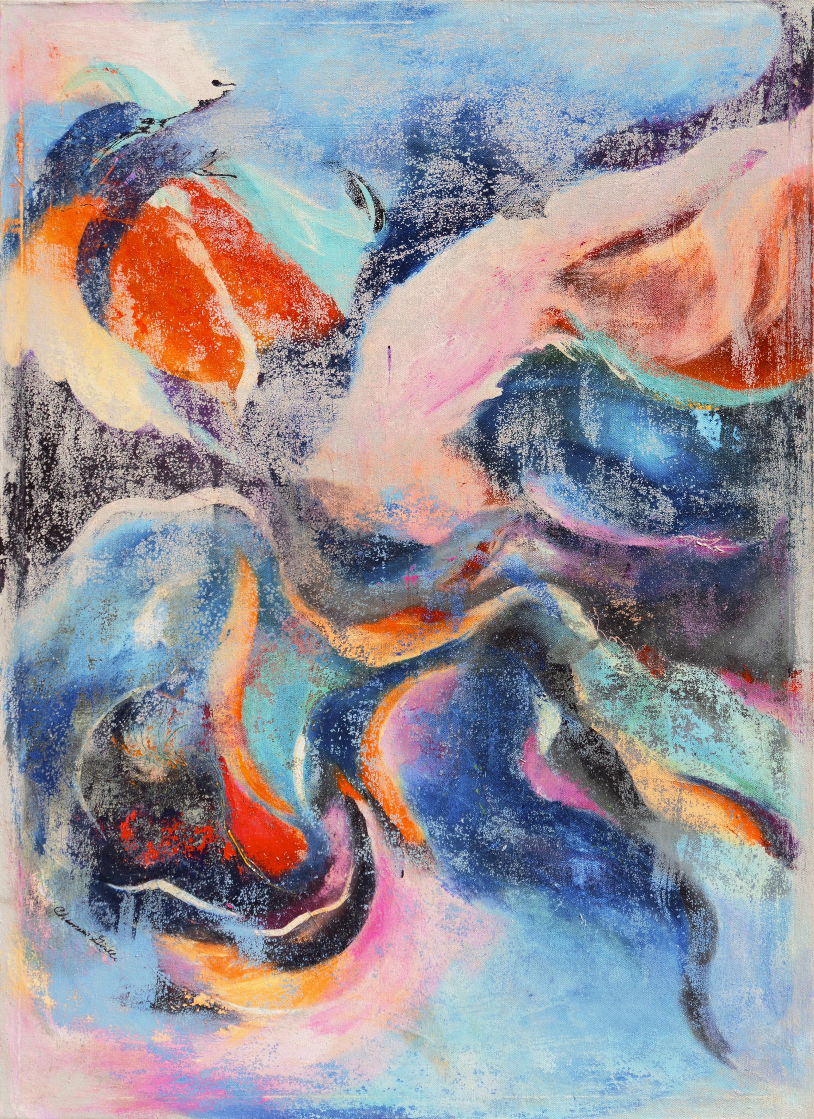 Abstract Painting di Charmaine Girelli - 'Desert II', Palm Springs, California Artista donna, grande astratto proto-organico