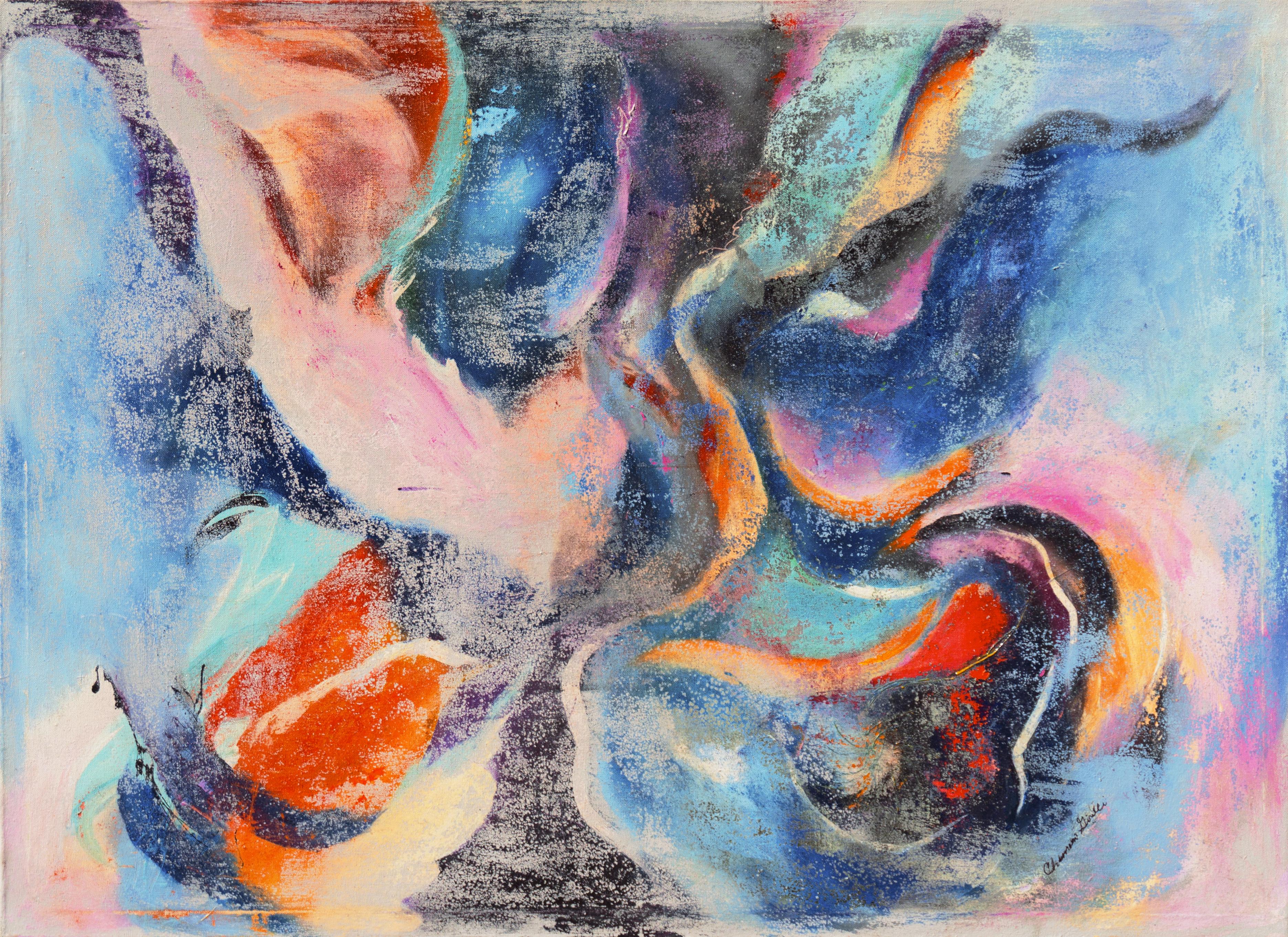 Abstract Painting Charmaine Girelli - « Desert II », , artiste californienne de Palm Springs, grande oeuvre abstraite Proto-Organic