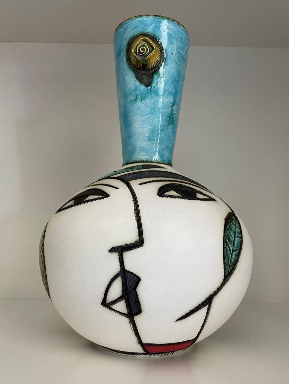 A small pottery vase by widely collected South African ceramicist Charmaine Haines, produced 2020.


Charmaine Haines was born in 1963 in Grahamstown and trained under Hylton Nel at the Port Elizabeth Technikon and obtained a Higher Diploma in