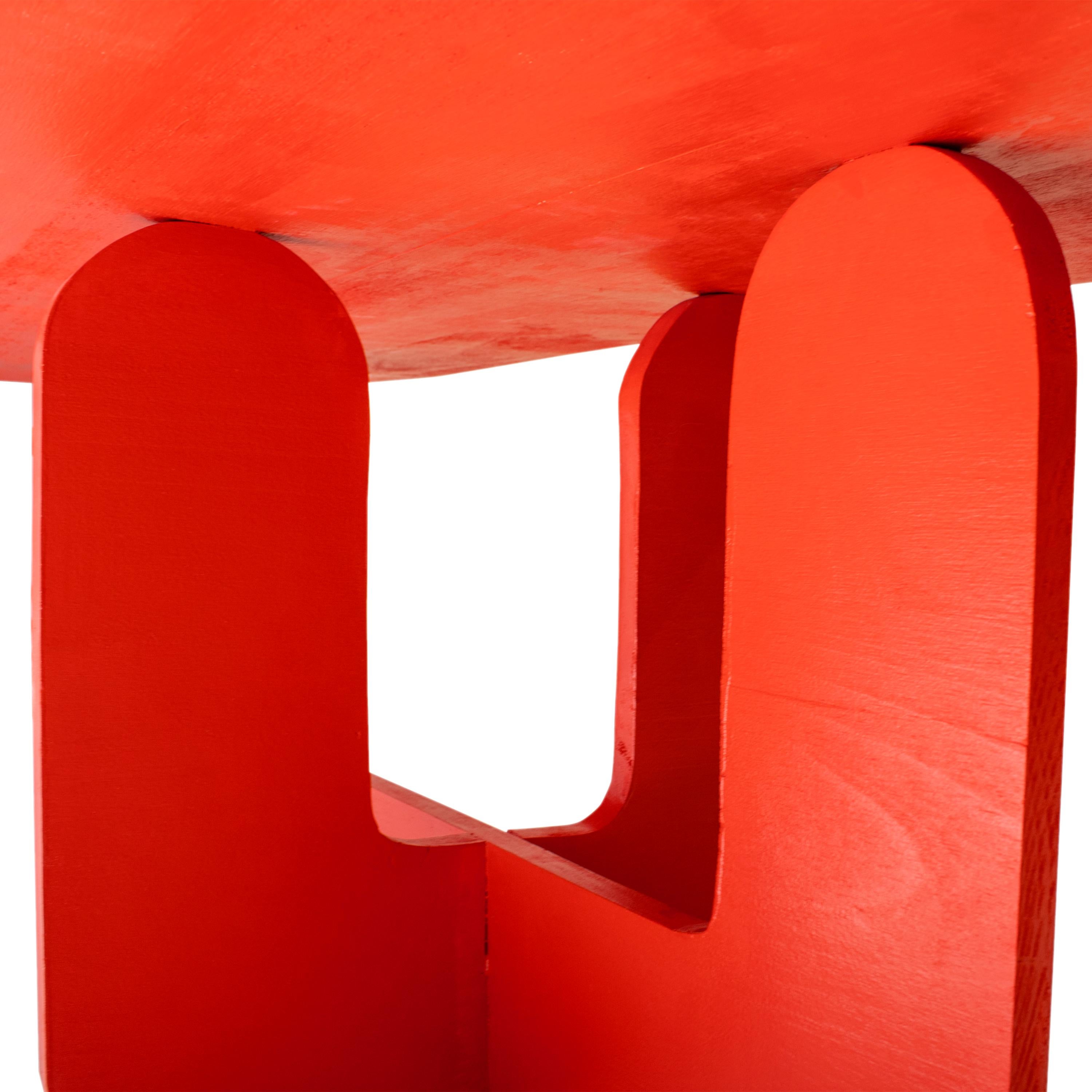 Painted “Charmander” Table Designed by Guillermo Trapiello, Spain, 2024