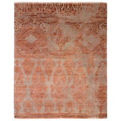 Tapis CHARMANTE en laine et soie d'inspiration rococo noué à la main par des mains