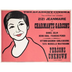 Charmants Garcons/Persons Unknown 1959 Academy Cinema Filmplakat, Strausfeld