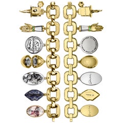 CHARMED: Bracelet by Lizworks - Contemporary Artist Jewelry in Gold