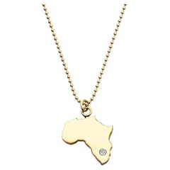 Charmed by a Cause Africa Pendant Yellow Gold and Diamond