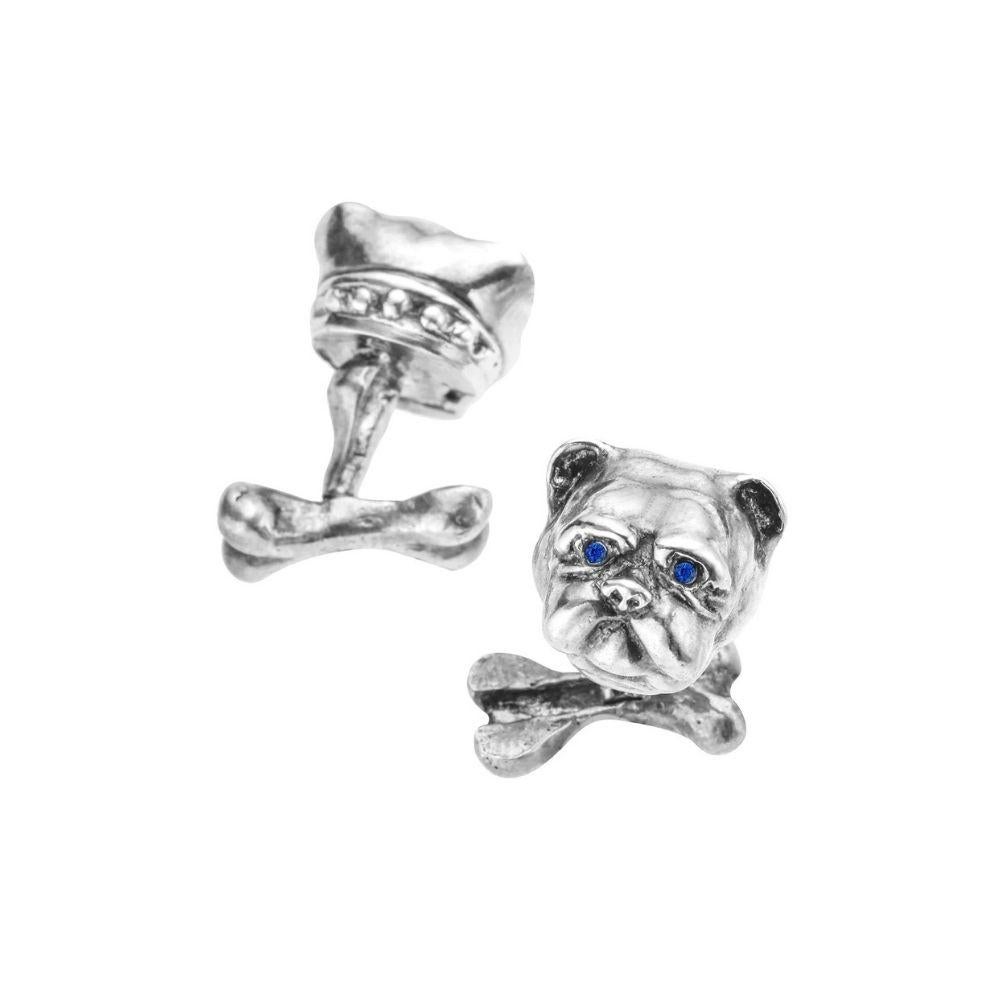 Finely detailed Dog Cufflinks in Recycled 14K yellow gold.

No bones about it! Man’s best friend crafted from Recycled 14K yellow gold with Sapphire eyes. A must-have for all dog lovers! Give the cuff links that everyone will bark about! Number one