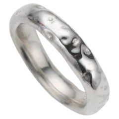 Charmed by a Cause Elements Hammered Band Ring Sterling Silver