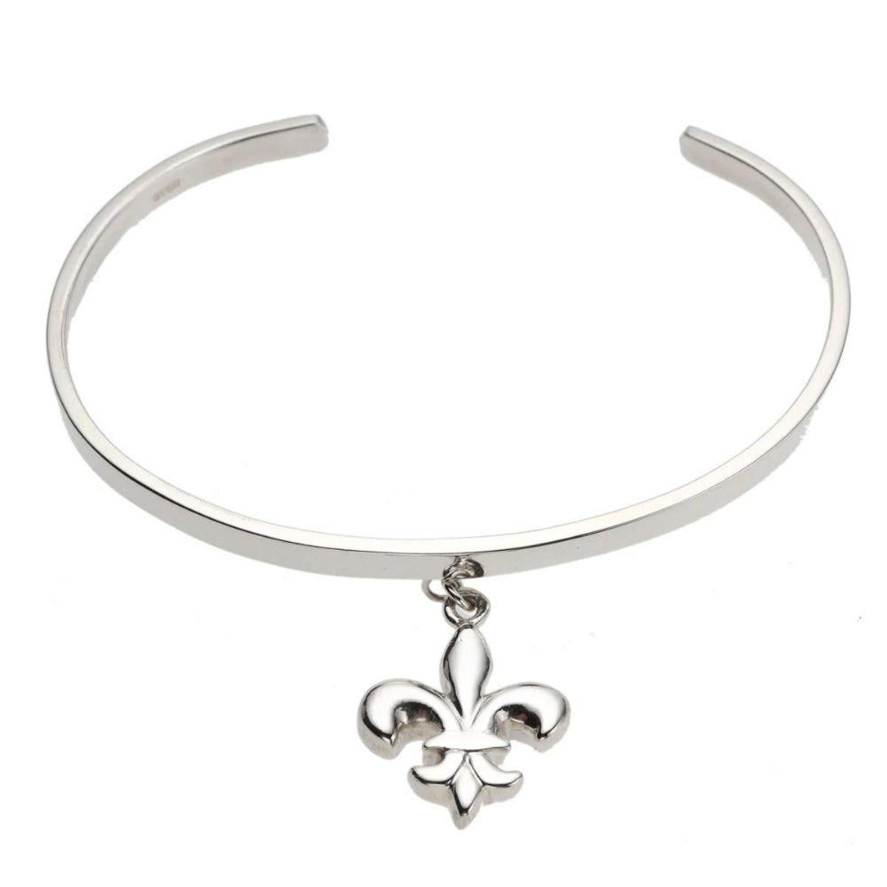 Contemporary Charmed by a Cause Fleur-de-lis Cuff Rose Gold For Sale