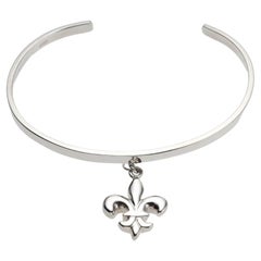 Manchette Charmed by a Cause Fleur-de-lis en argent sterling