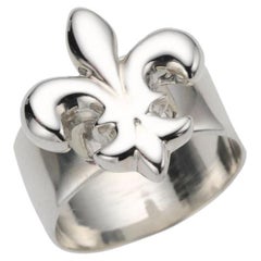 Charmed by a Cause Fleur-de-lis Ring in Recycled Sterling Silver