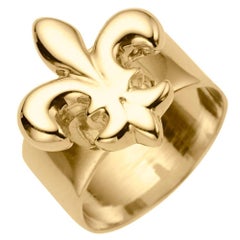 Charmed by a Cause Fleur-de-Lis Ring Yellow Gold