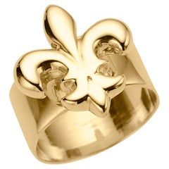 Charmed by a Cause Fleur-de-Lis Ring Yellow Gold