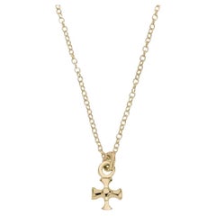 Charmed by a Cause Maltese Cross Necklace Yellow Gold 