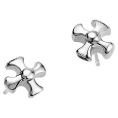 Charmed by a Cause Maltese Cross Stud Earrings Sterling Silver