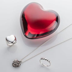 Charmed by a Cause Multi Heart Band Ring White Gold