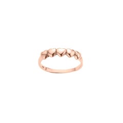 Charmed by Cause Multi Heart Band Ring Yellow Gold