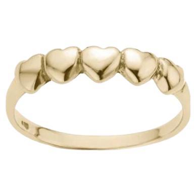 For Sale:  Charmed by Cause Multi Heart Band Ring Yellow Gold