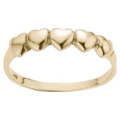 Charmed by Cause Multi Heart Band Ring Yellow Gold