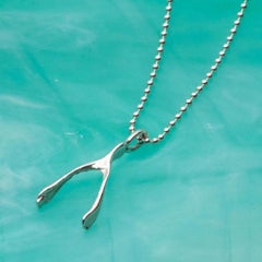 Charmed by a Cause Wishbone Pendant Sterling Silver