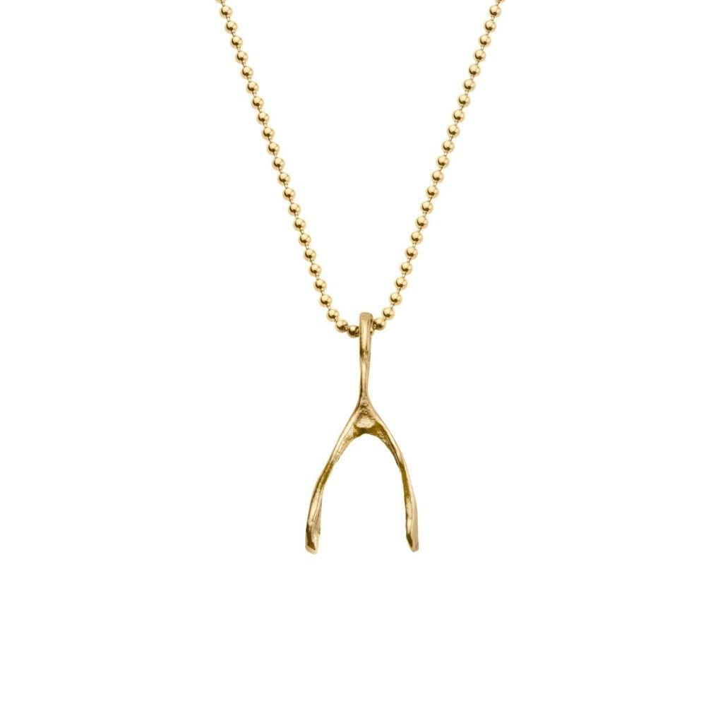 Contemporary Charmed by a Cause Wishbone Pendant Sterling Silver For Sale