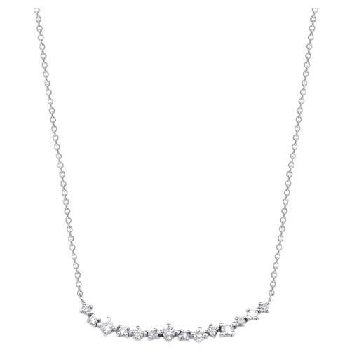 0.22ct Diamond Cluster Necklace