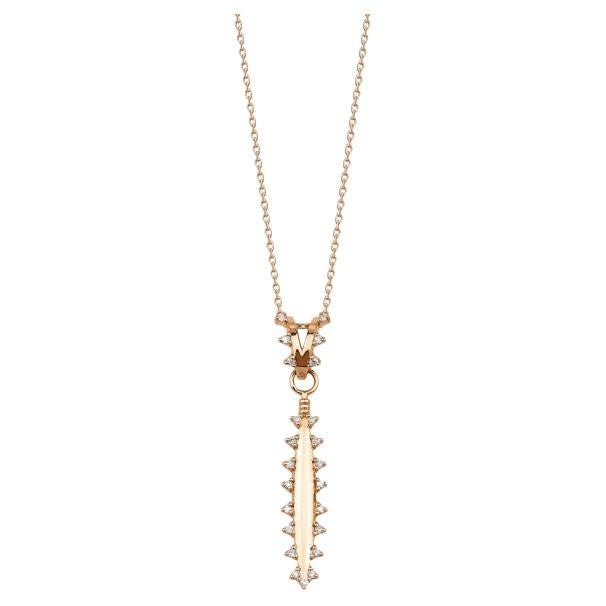 0.25ct Diamond and Solid Gold Bomb Necklace For Sale