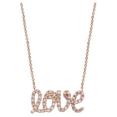 0.35ct Dainty Diamond Love Necklace