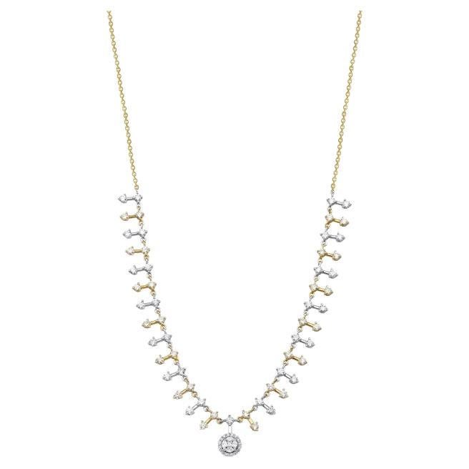 2.75ct Diamond Chain Necklace - Tone For Sale