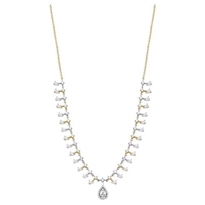 3.09ct Diamond Chain Necklace - Pan For Sale