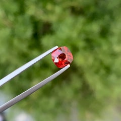 Charming 1.25 Carat Cushion Cut Loose Natural Red Spinel from Burma Myanmar