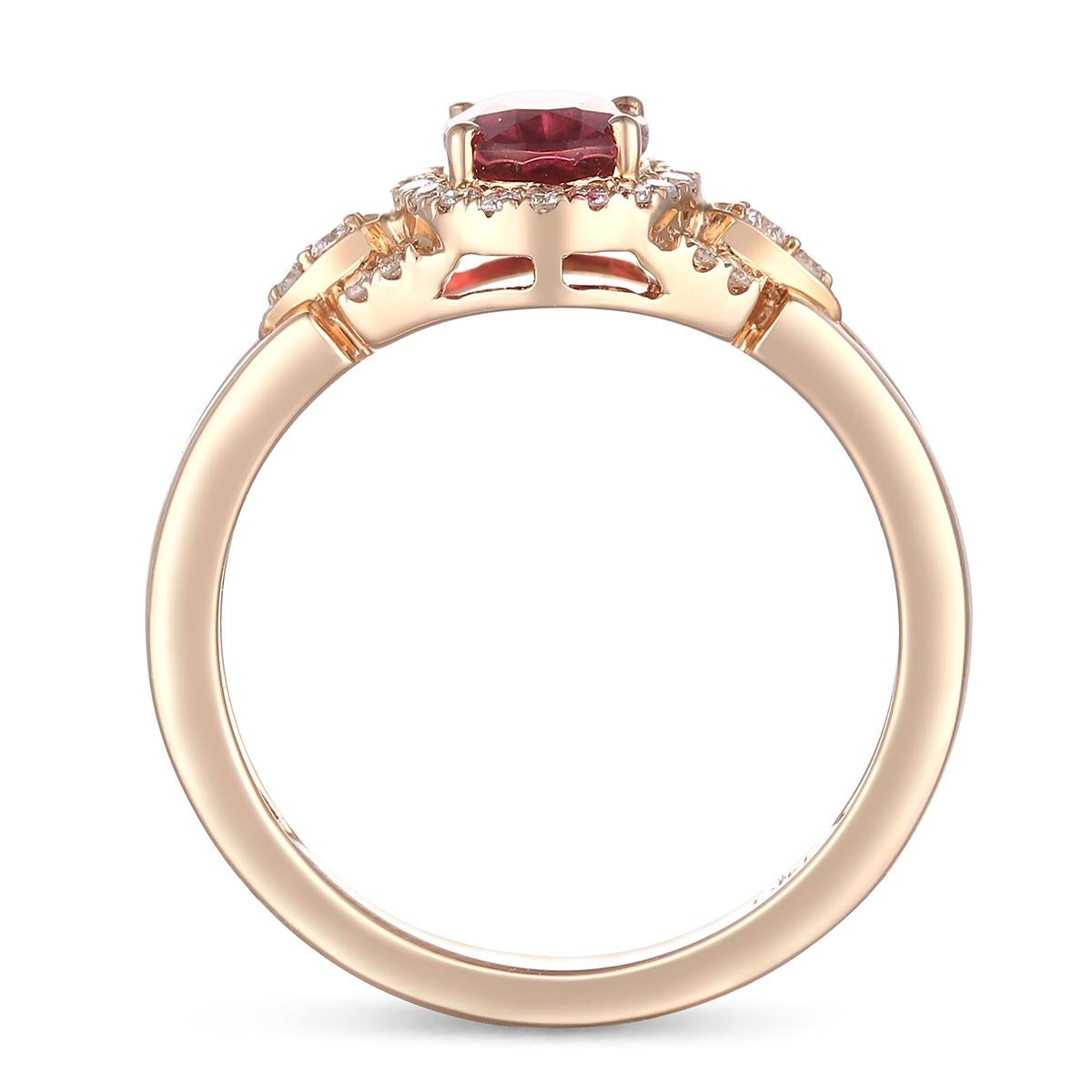 Charming 14 Karat Pink Gold Diamond, And Ruby Ring

Diamonds of approximately 0.17 carats and rubies approximately of 0.85 carats, mounted on 14 karat pink gold ring. The ring weighs approximately 2.93 grams.

Please note: The charges specified do