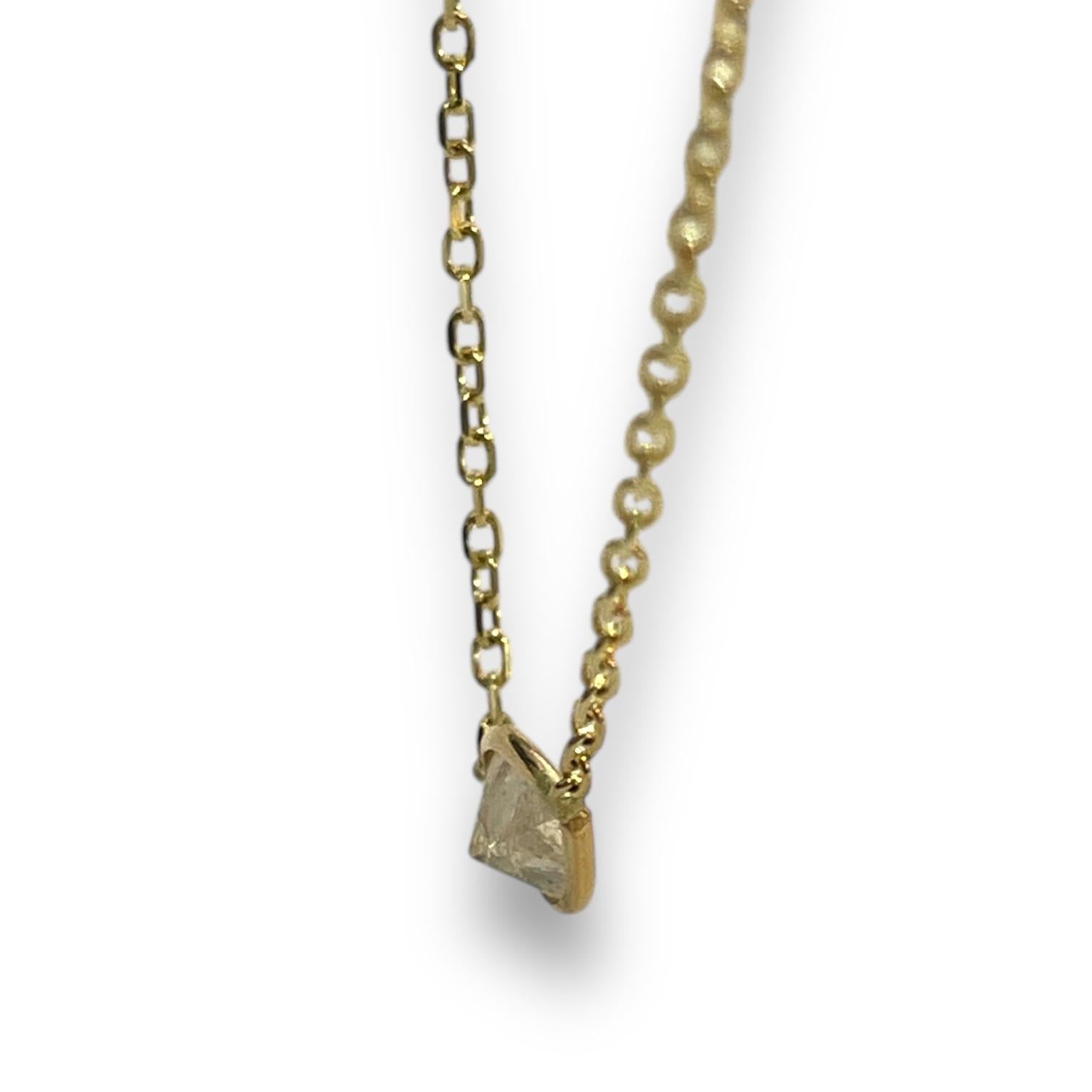 Charmant collier en or jaune 14 carats avec diamants naturels taille poire de 0,76 carat Neuf - En vente à New York, NY