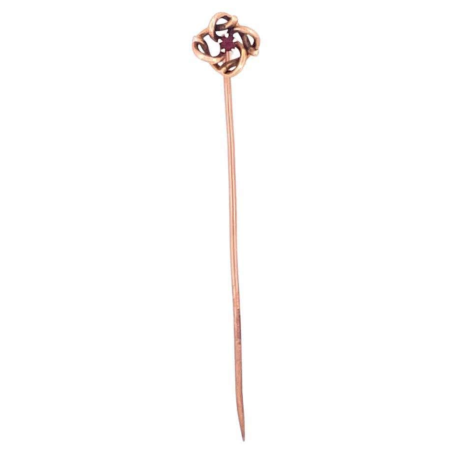 14 Karat Yellow Gold Ruby Fly Pin at 1stDibs