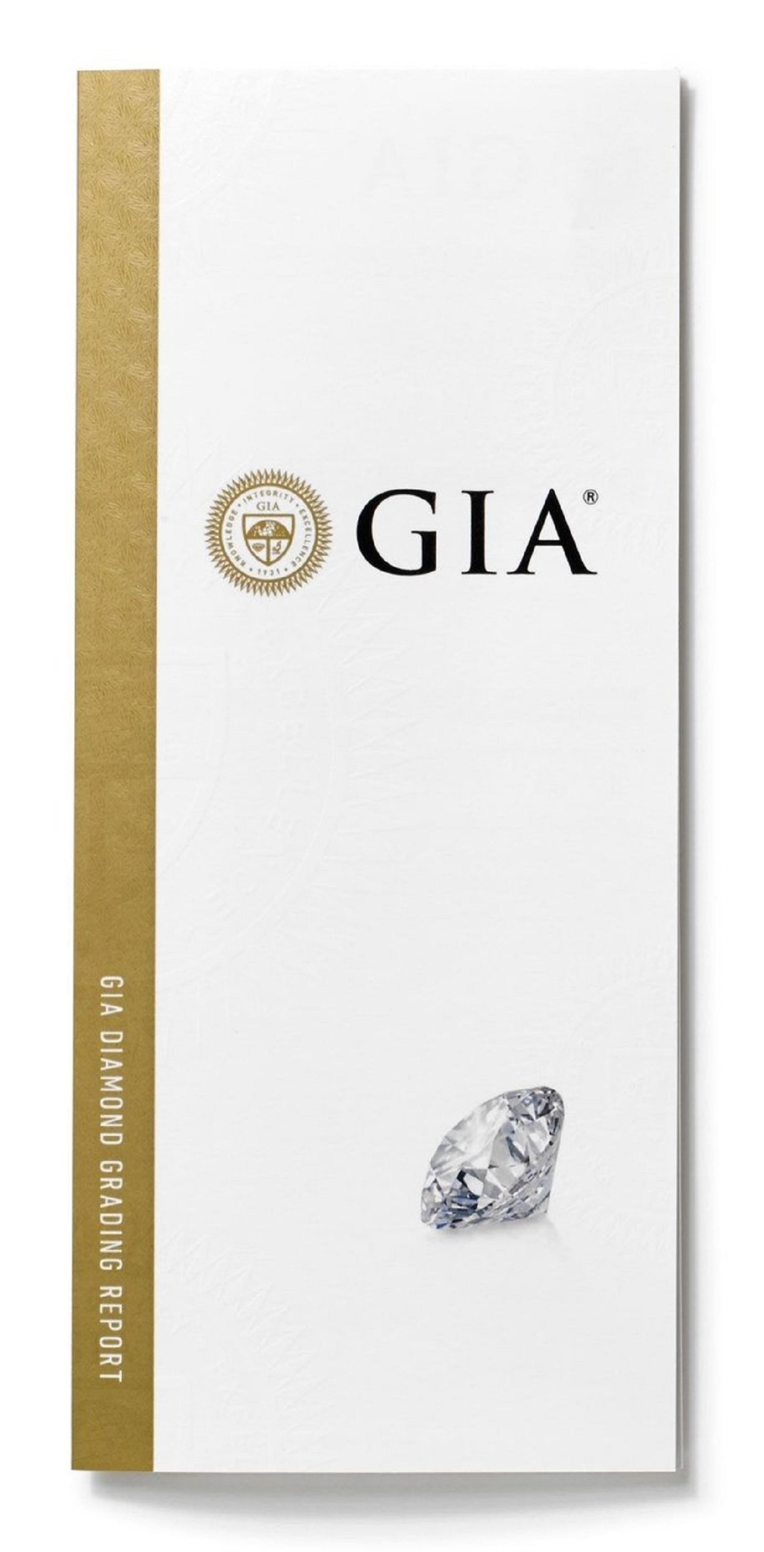 Charming 18k White Gold Three Stone Ring 1.43ct Natural Diamonds GIA Certificate 6