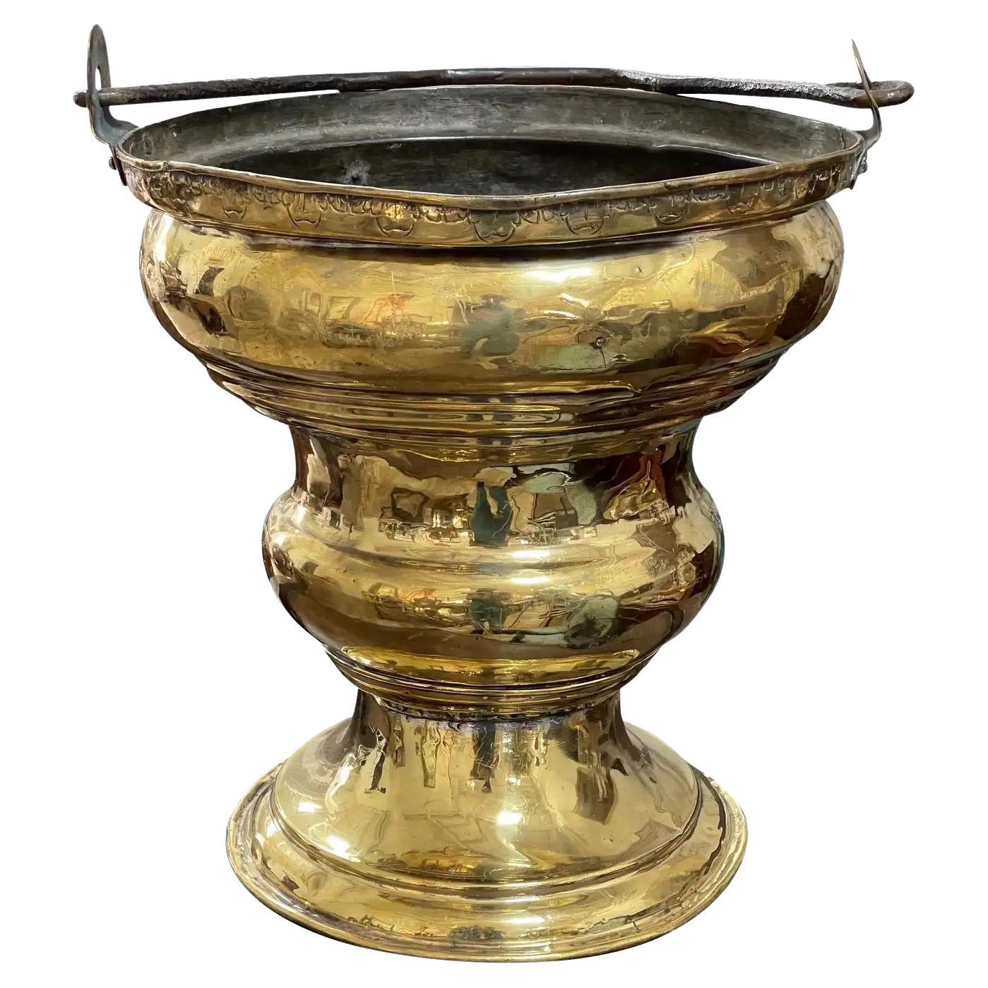 Charming 18th Century French Brass Bucket For Sale