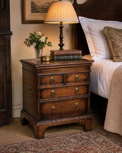 Charming 18th Century Rare Oak Close Stool In The Form Of A Small Bedside Chest