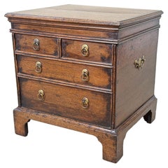 Charming 18th Century Rare Oak Close Stool In The Form Of A Small Bedside Chest