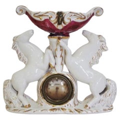 Encantador reloj de chimenea con temática de caballos de los años 50 - Elegancia vintage