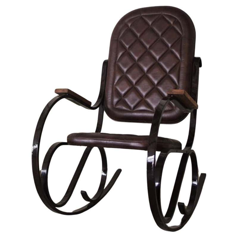 Vintage Iron Rocking Chair For Sale at 1stDibs | vintage metal rocking ...